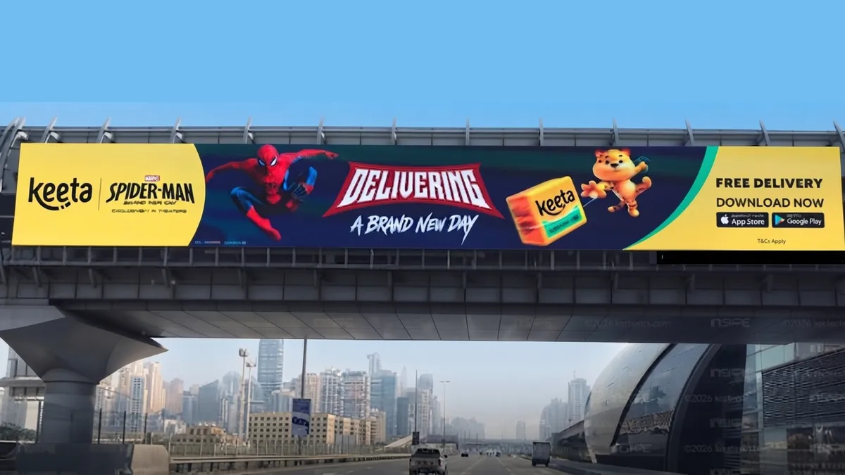 Featured image for Keeta Teams Up With Spider-Man for UAE OOH Campaign — Billboard Advertising guide to billboard advertising in Dubai and the UAE