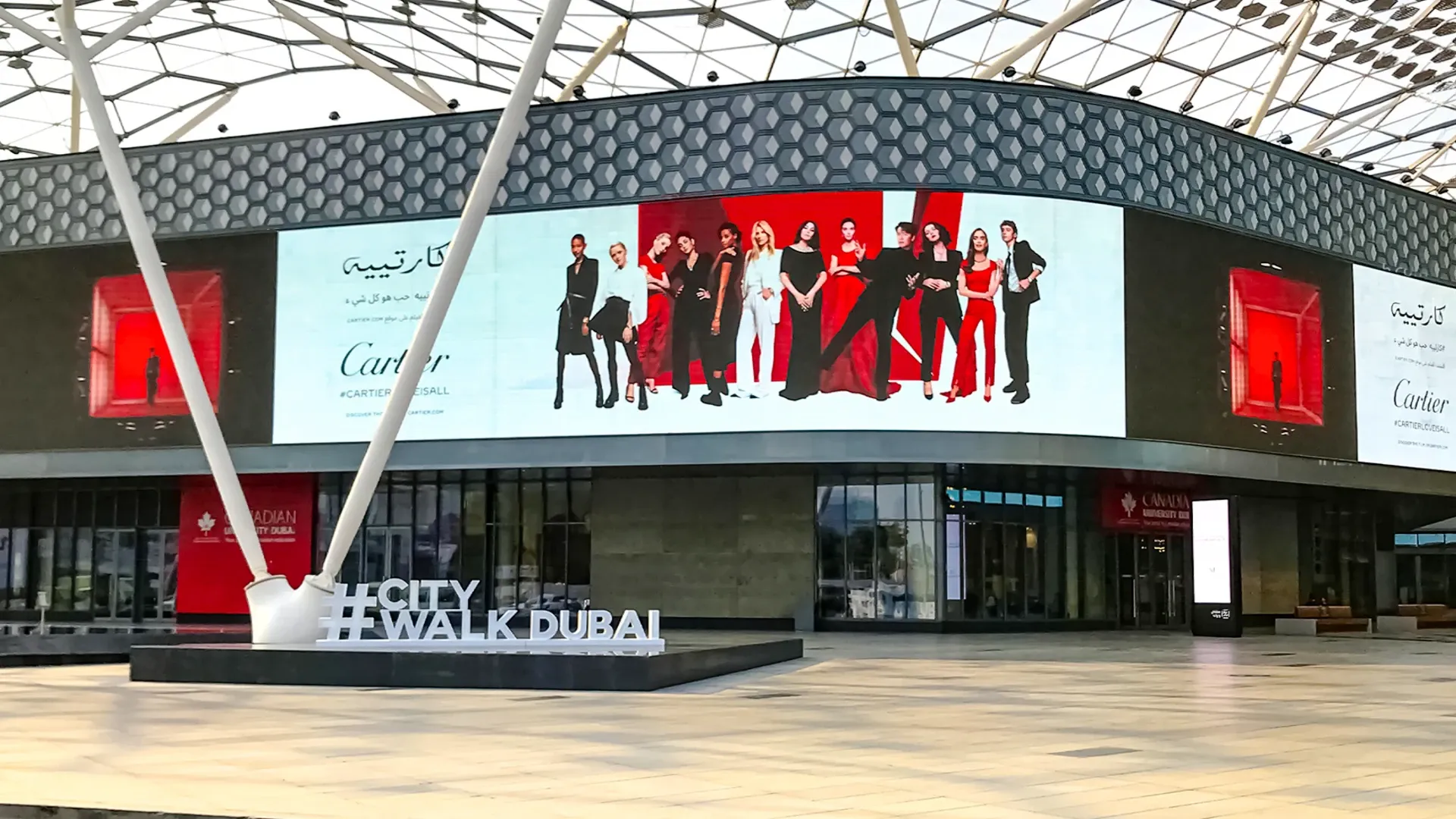 Digital LED billboard on a major Dubai road, DOOH and programmatic outdoor advertising