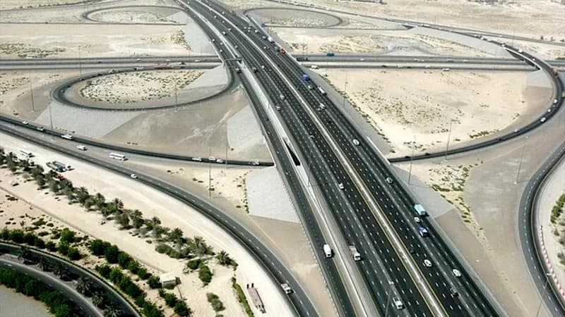 Roadside and digital billboard advertising on Al Khail Road, Dubai, UAE