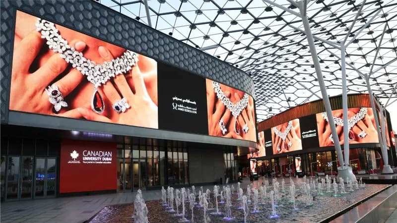 Outdoor hoarding and digital advertising at City Walk, Dubai, UAE