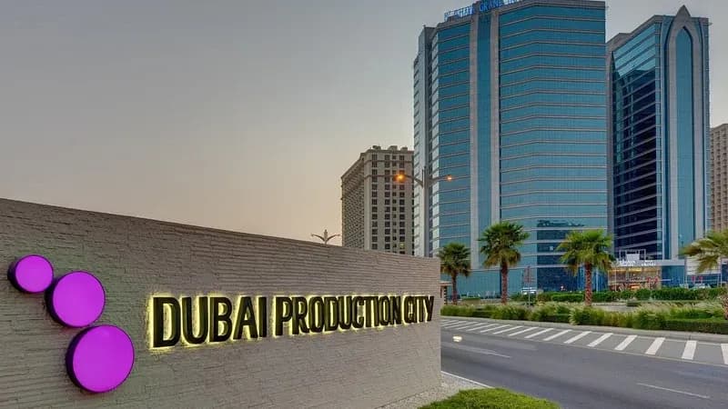 Billboard and construction hoarding advertising in Dubai Production City, UAE