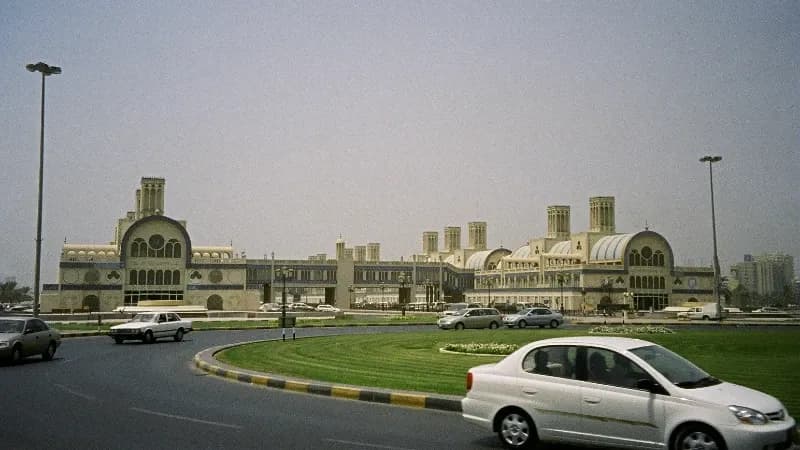Outdoor roadside billboard advertising on King Faisal Street, Sharjah, UAE