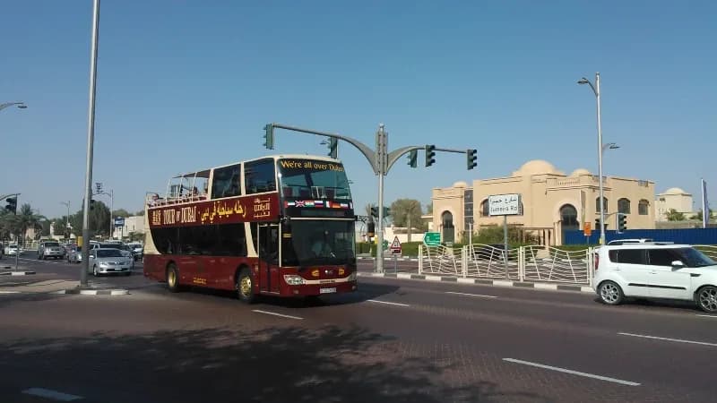 Bridge banner and unipole advertising on Umm Suqeim Road, Dubai, UAE